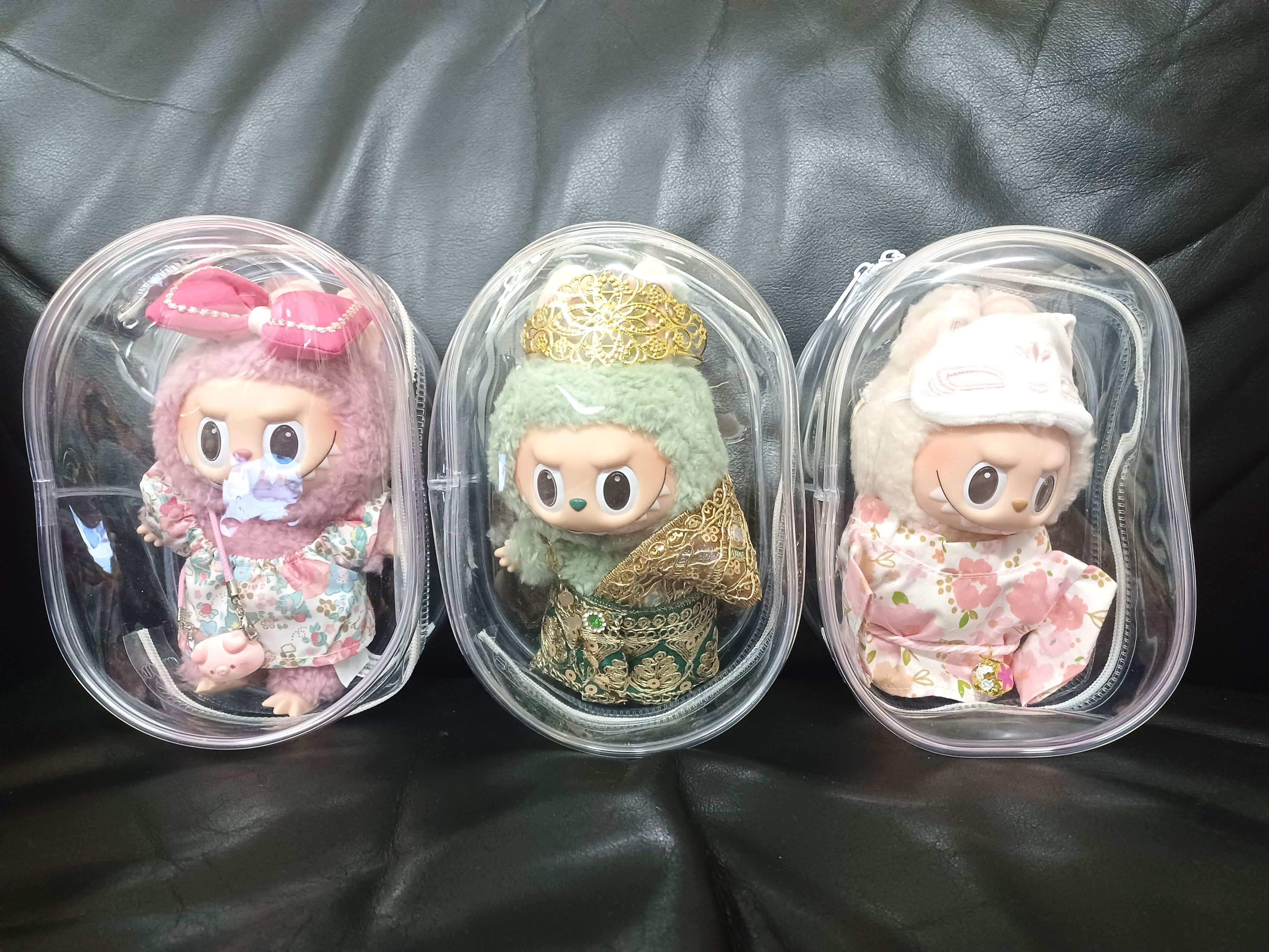 labubu第一代(小豬便服，粉紅和服，綠色泰服)